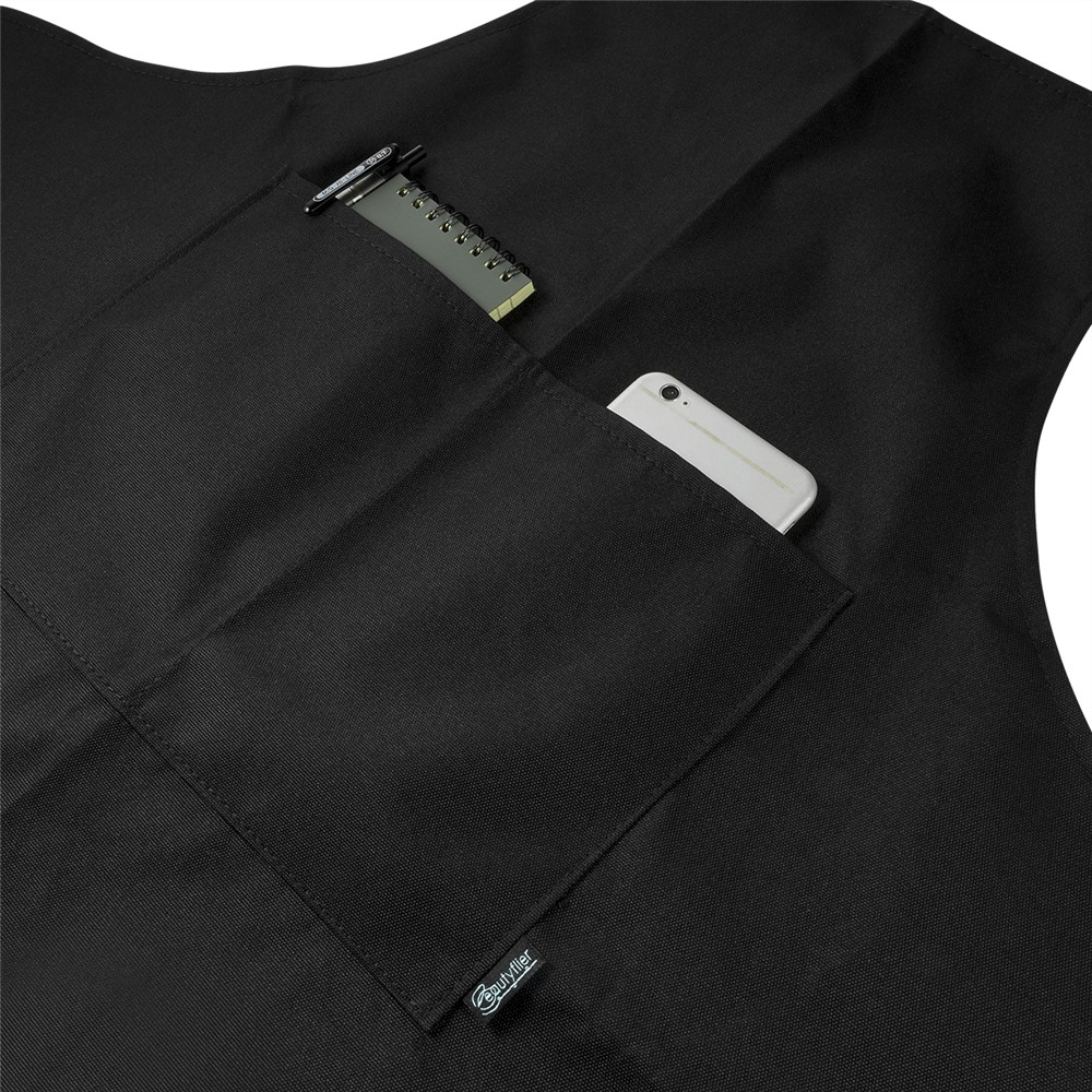 Adjustable Apron Polyester Stain-proof Chef Cooking Aprons with Convenient Pocket-7