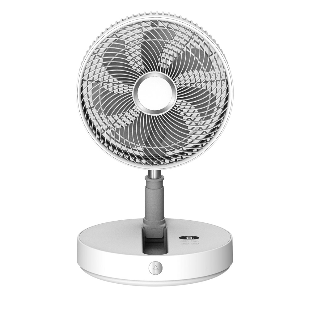 P30 USB Rechargable Mini Pliant Pliant Ventilateur Télescopique Avec Télécommande Pour le Bureau de Lit de Dortoir-2