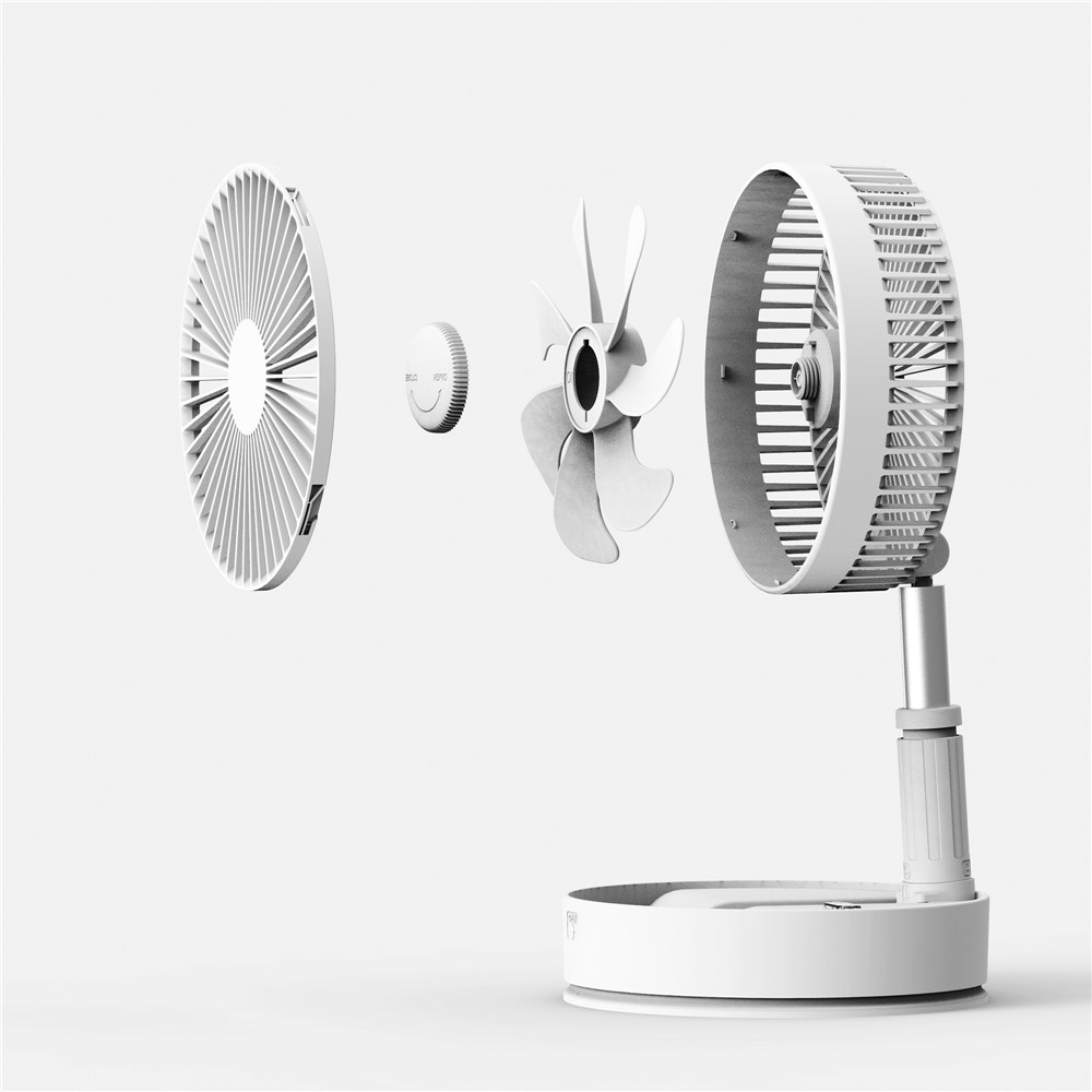 ADYSS P11 Ventilateur Télescopique Pliant Portable Avec Télécommande Pour le Bureau de Lit de Dortoir