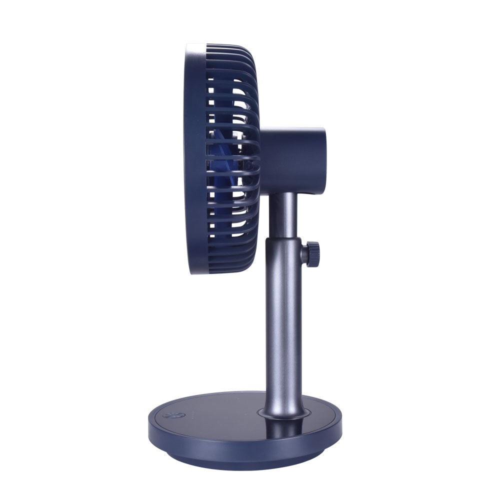 LJQ-117 Portable USB Rechargeable Desktop Fan with LED Light Adjustable Height - Blue-3
