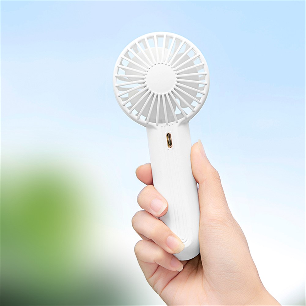 F851 Rechargeable Portable Handheld Neck Hanging Mini Fan for Office Dormitory - White-2