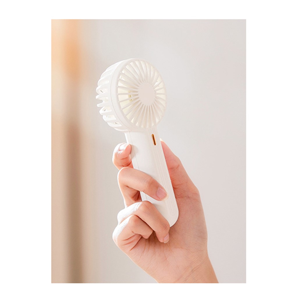 F851 Rechargeable Portable Handheld Neck Hanging Mini Fan for Office Dormitory - White-5