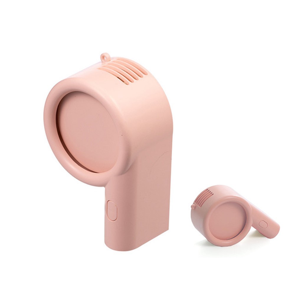 A9 Cute Whistle Shape Mini Handheld Desktop Cooling Fan Summer USB Charging Fan Cooler with Neck Rope - Pink-1