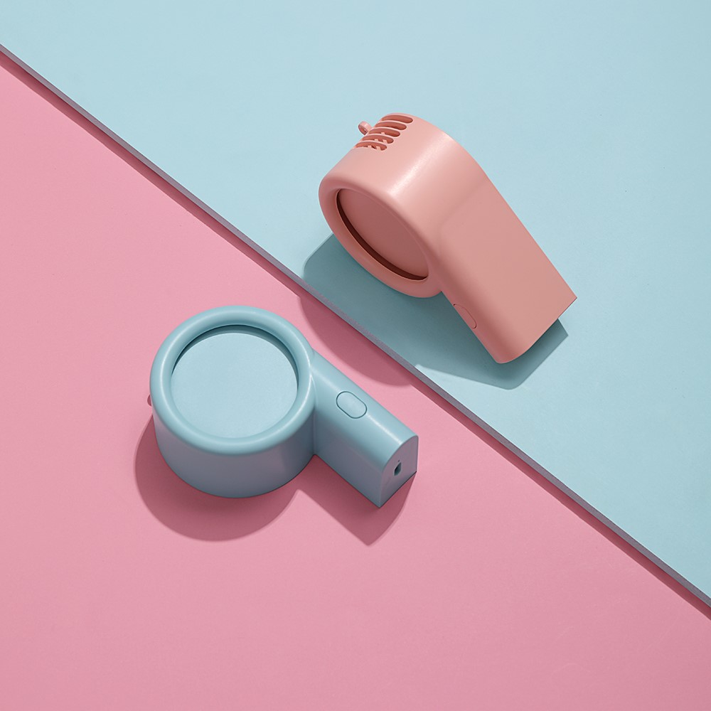 A9 Cute Whistle Shape Mini Handheld Desktop Cooling Fan Summer USB Charging Fan Cooler with Neck Rope - Pink-9