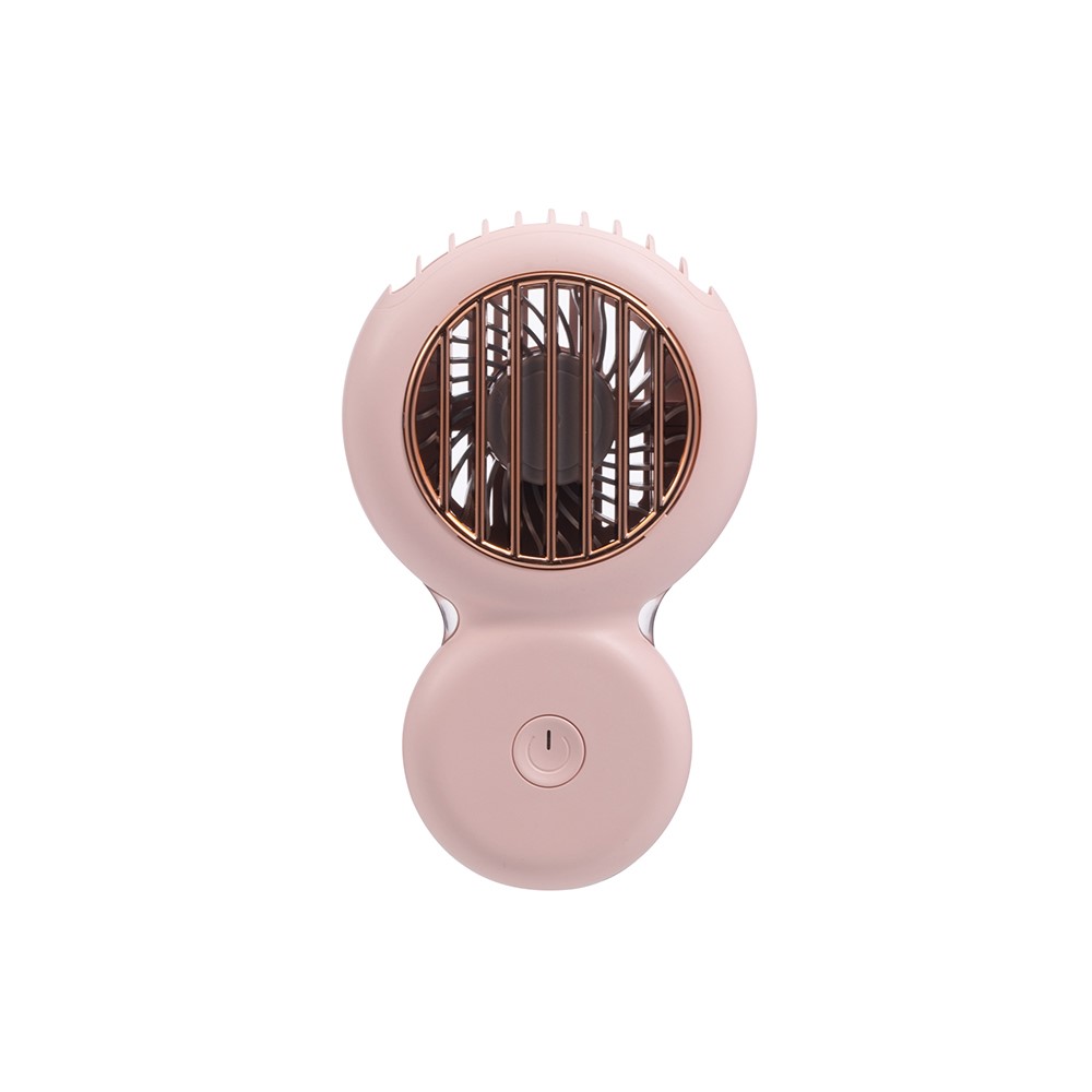 A28 Portable Mini Handheld Desktop Cooling Fan Summer USB Charging Silent Fan Cooler with Neck Rope - Pink-1