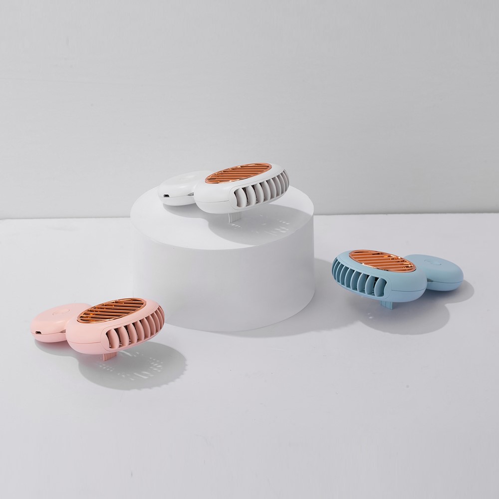 A28 Portable Mini Handheld Desktop Cooling Fan Summer USB Charging Silent Fan Cooler with Neck Rope - Pink-10
