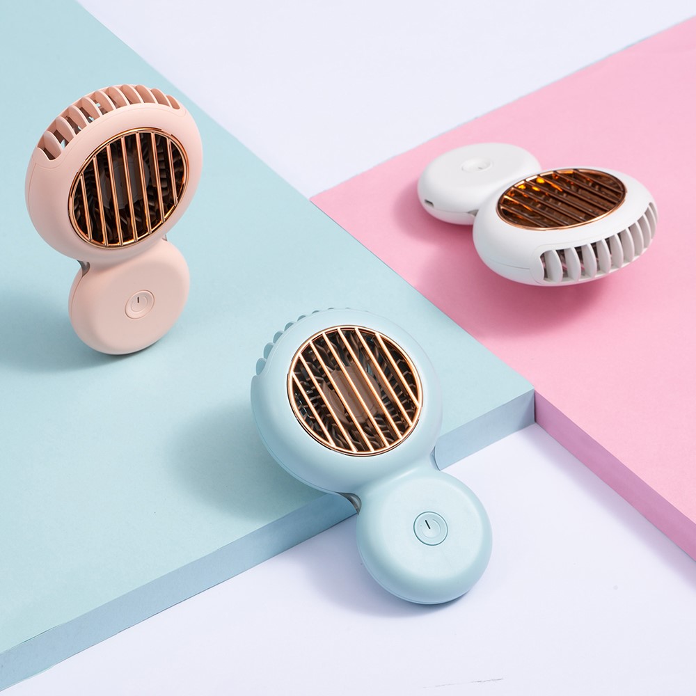 A28 Portable Mini Handheld Desktop Cooling Fan Summer USB Charging Silent Fan Cooler with Neck Rope - Pink-5
