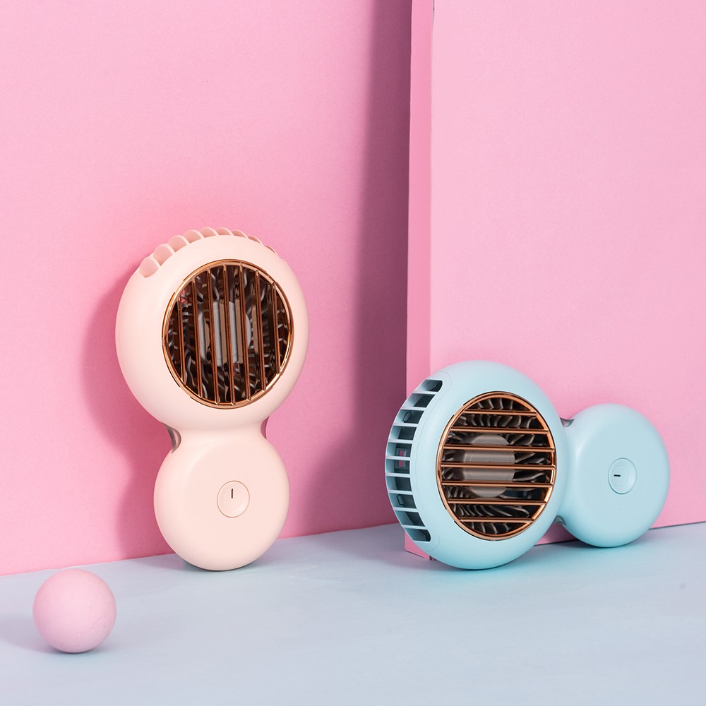 A28 Portable Mini Handheld Desktop Cooling Fan Summer USB Charging Silent Fan Cooler with Neck Rope - Pink-6