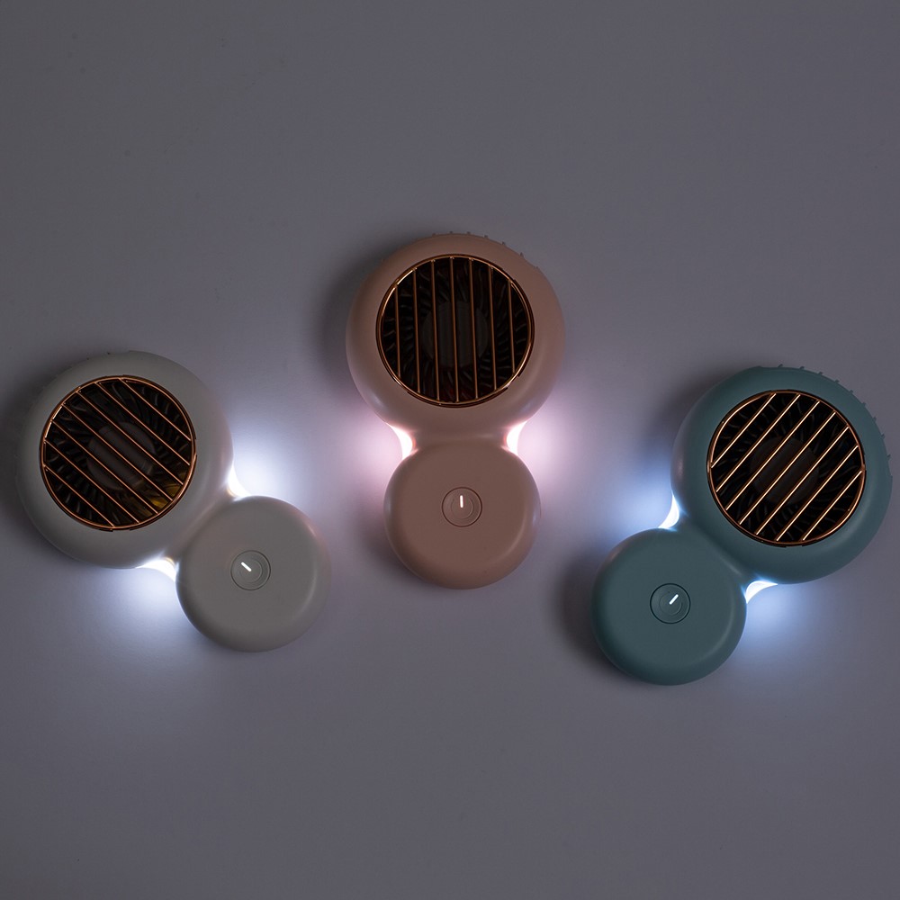 A28 Portable Mini Handheld Desktop Cooling Fan Summer USB Charging Silent Fan Cooler with Neck Rope - Pink-9
