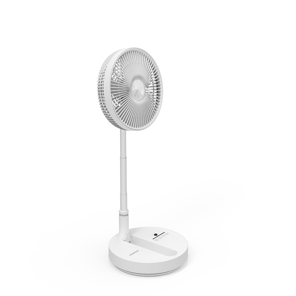Momax iFAN iFan Flow Wireless Folding Standing Floor Fan 4 Speeds Adjustable Telescopic Air Cooler - White-14