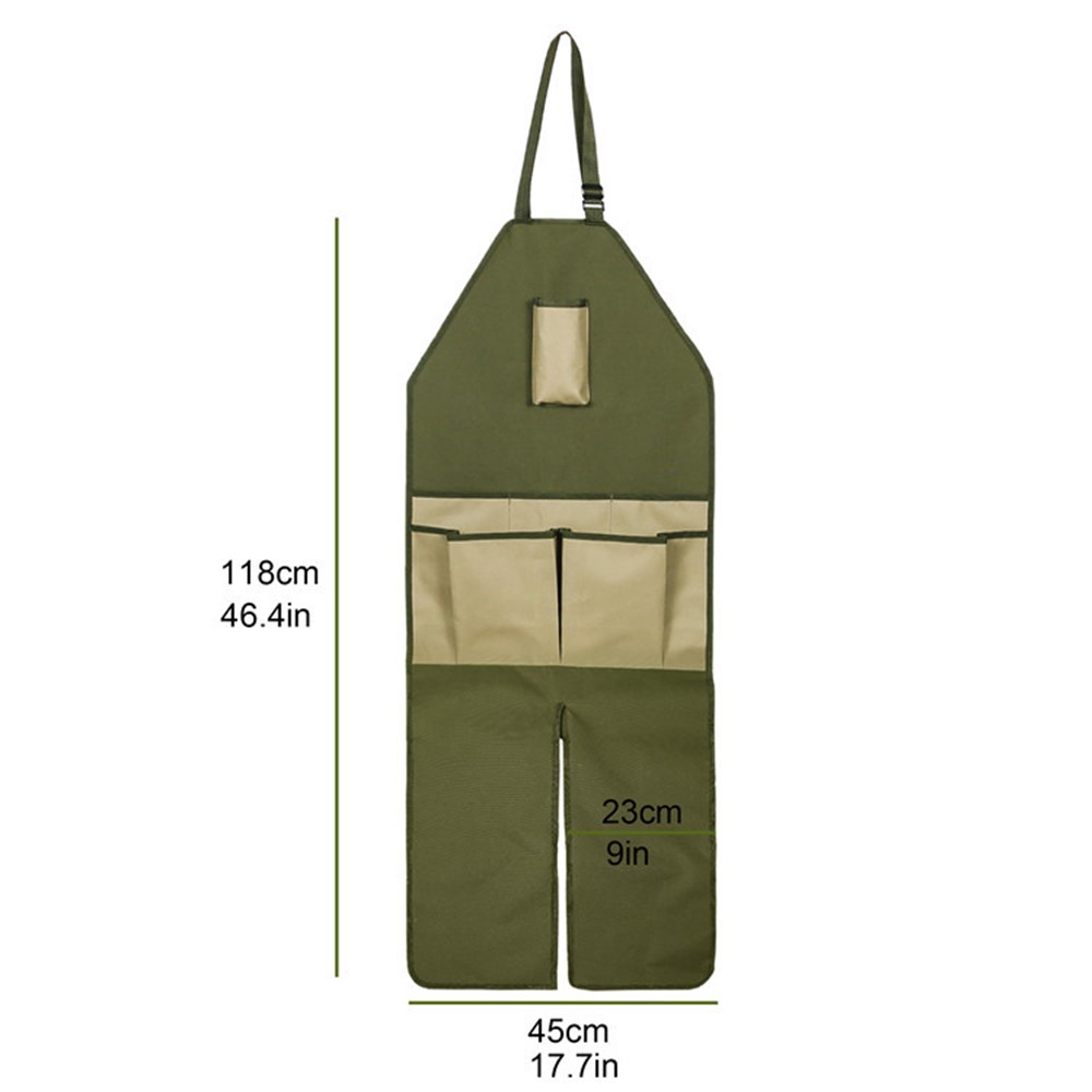 MTP-804 Oxford Fabric Gardening Apron with Multiple Pockets for Outdoor Lawn Mowing-3