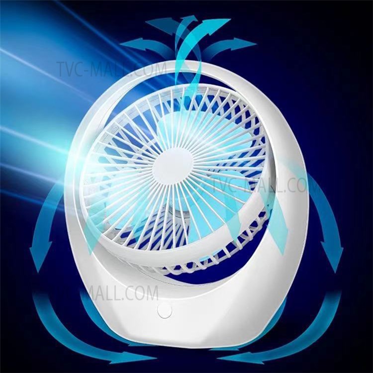F1 Small Desk Fan Rotating Handheld Cooling Fan Portable Silent Fan with 3 Speeds Adjustable for Home Office - Blue-10