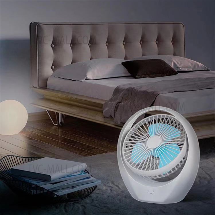F1 Small Desk Fan Rotating Handheld Cooling Fan Portable Silent Fan with 3 Speeds Adjustable for Home Office - Blue-11