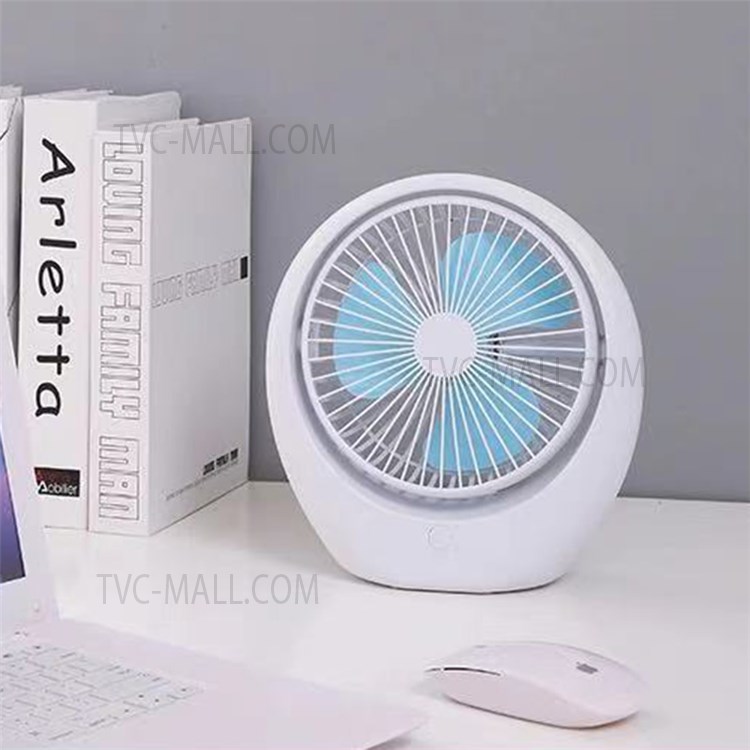 F1 Small Desk Fan Rotating Handheld Cooling Fan Portable Silent Fan with 3 Speeds Adjustable for Home Office - Blue-5
