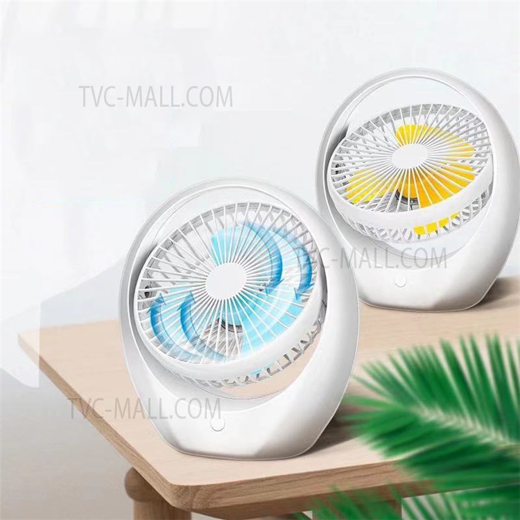 F1 Small Desk Fan Rotating Handheld Cooling Fan Portable Silent Fan with 3 Speeds Adjustable for Home Office - Blue-6