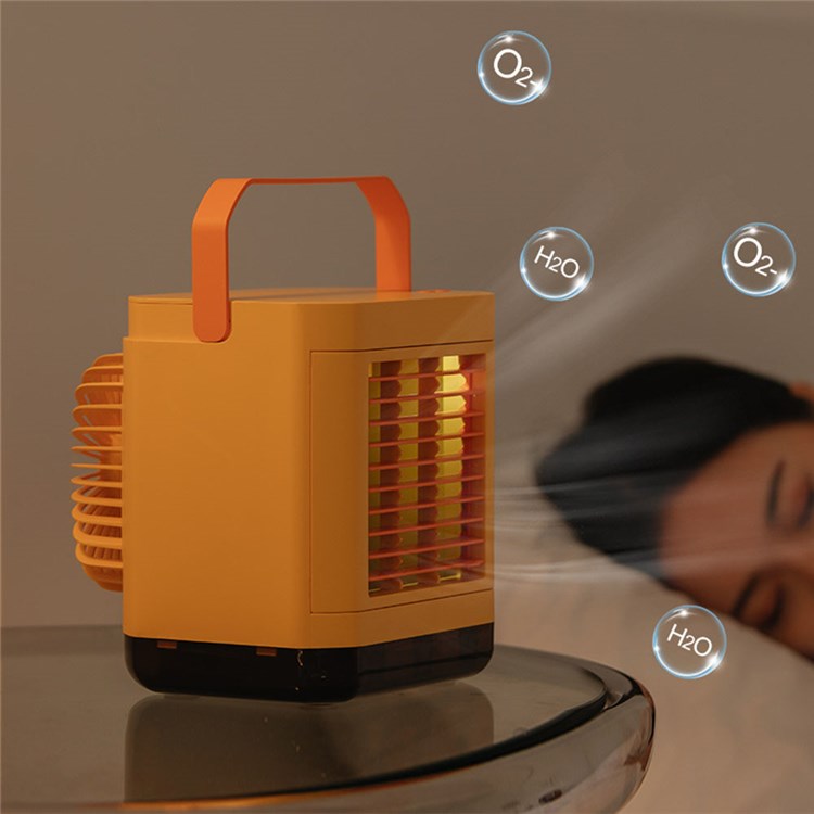 Fan Home XYD- F8 Mini Ventilador de Aire Acondicionado Portátil Herramienta de Enfriamiento USB Air Verano Refrigerador Humidificador de Aire Para la Oficina en Casa - Rosado-10
