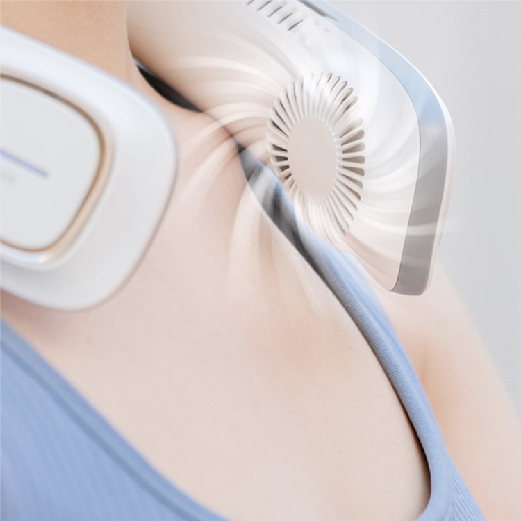 GXZ-F11 Outdoor Summer Hanging Neck Mini Cooling Fan USB Charging Bladeless Quiet Fan Cooler - Pink-5