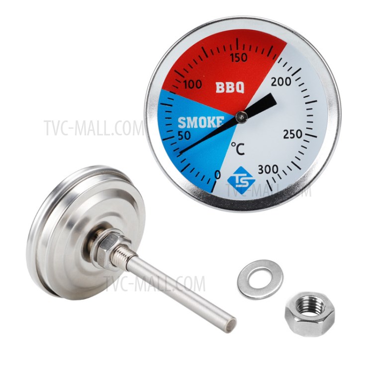 Stainless Steel 300? 2-inch Barbecue Oven Pointer Type Thermometer-1