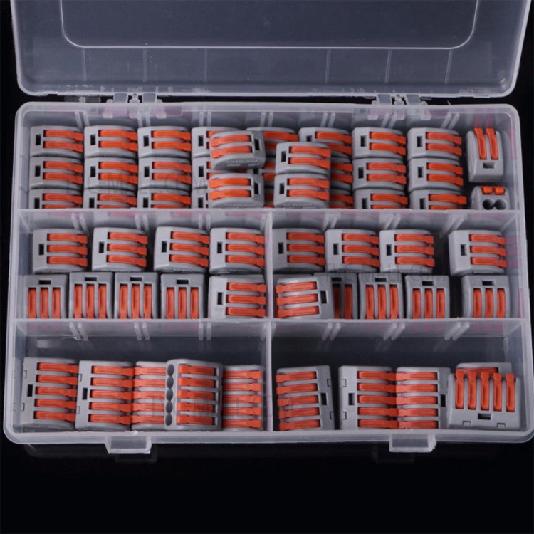 67Pcs 2/3/5 Port Compact Wire Wiring Connector Fast Connection Lever Conductor Terminal Block-1