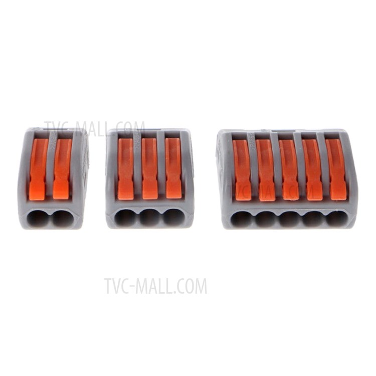 67Pcs 2/3/5 Port Compact Wire Wiring Connector Fast Connection Lever Conductor Terminal Block-7