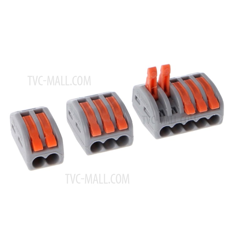 67Pcs 2/3/5 Port Compact Wire Wiring Connector Fast Connection Lever Conductor Terminal Block-8