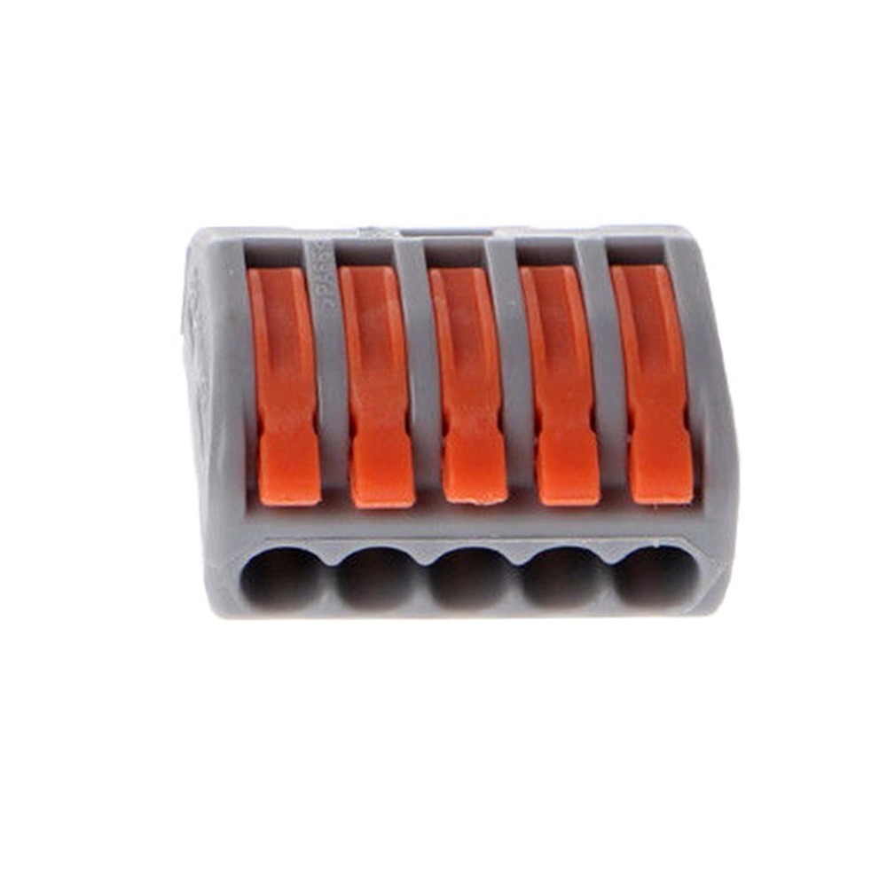 42Pcs PCT-415 5-Port Compact Wire Wiring Connector Fast Connection Lever Conductor Terminal Block-2