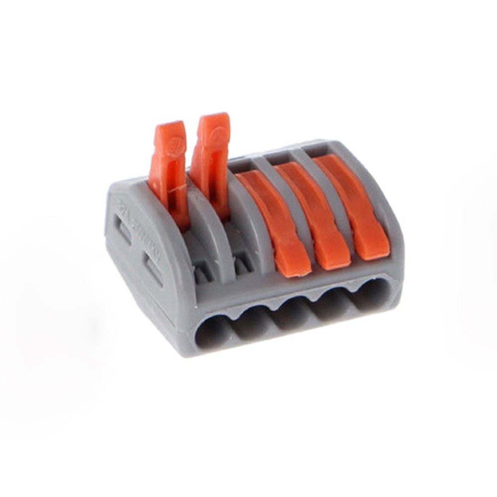42Pcs PCT-415 5-Port Compact Wire Wiring Connector Fast Connection Lever Conductor Terminal Block-3