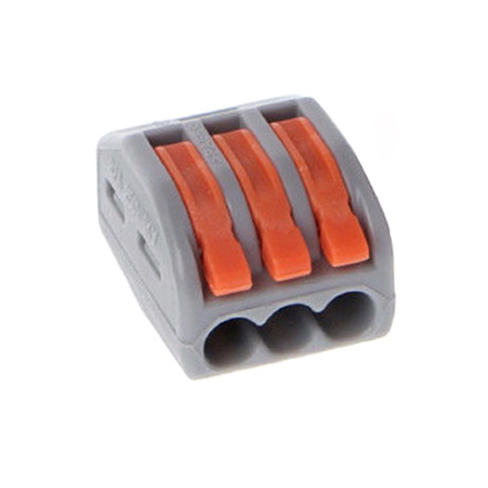 75Pcs PCT-413 3-Port Compact Wire Wiring Connector Fast Connection Lever Conductor Terminal Block-1