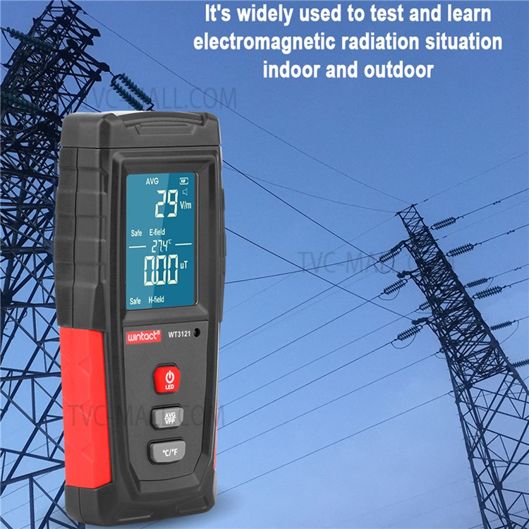 WINTACT WT3121 Digital LCD EMF Meter Electromagnetic Radiation Tester Electric Field Magnetic Field Dosimeter Handheld Detector-7