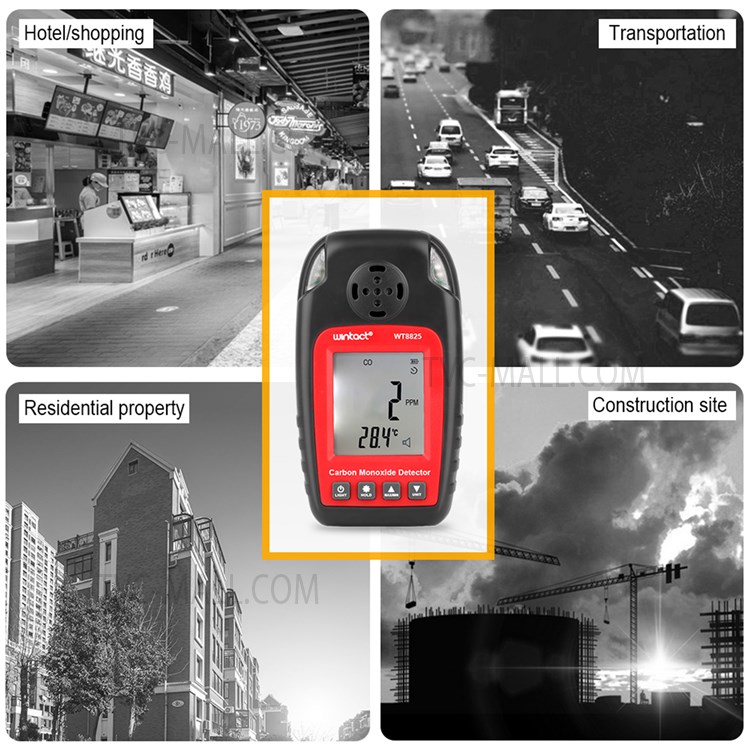 WINTACT WT8825 Carbon Monoxide Detector Digital LCD CO Gas Tester Air Quality Carbon Monoxide Detecting Gauge-3