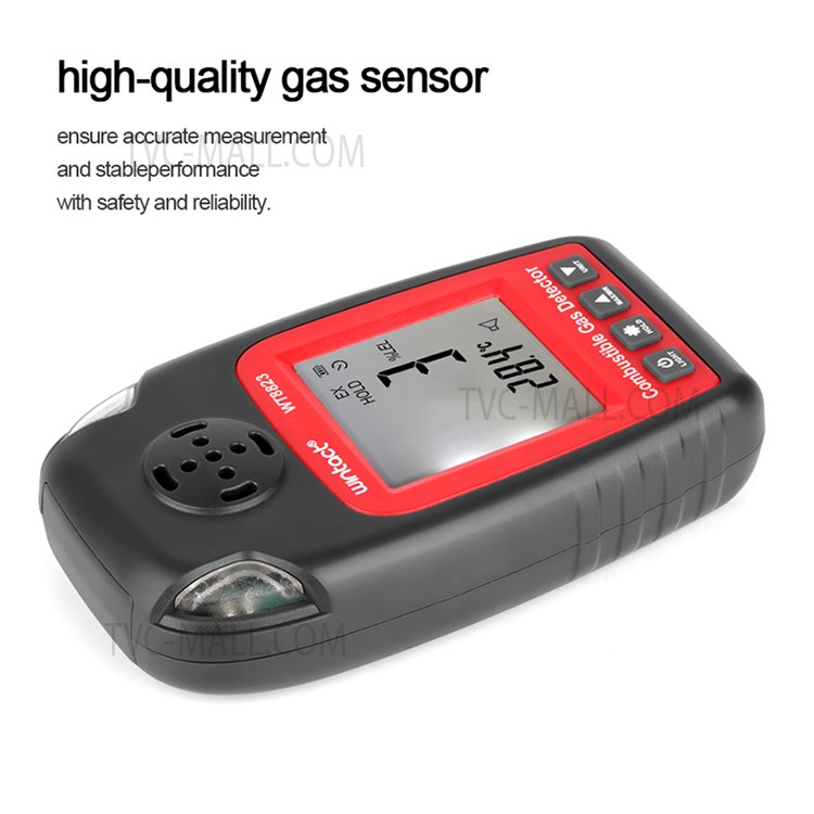 WINTACT WT8823 Combustible Gas Alarm Detector Flammable Gas Leakage Monitor Digital LCD Display Gas Leak Analyzer-5