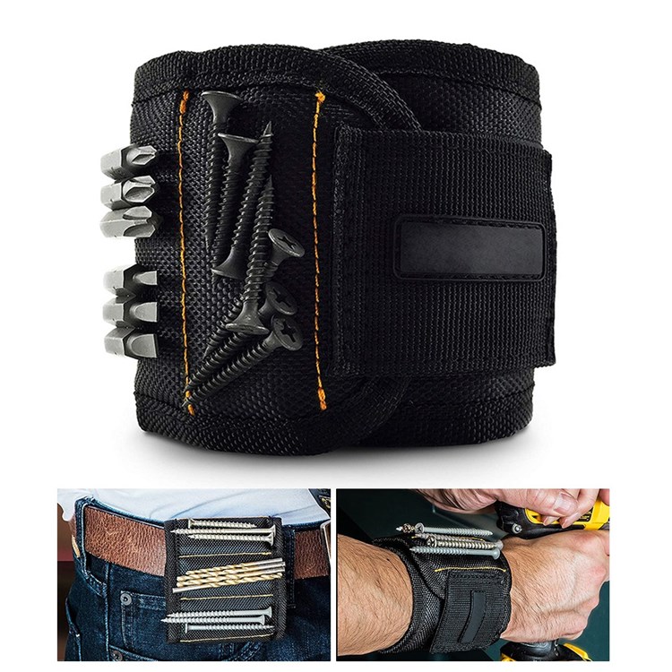 Magnetic Wrist Support Band Adjustable Bracelet Strap for Holding Screws Nail Bolt Tools-1
