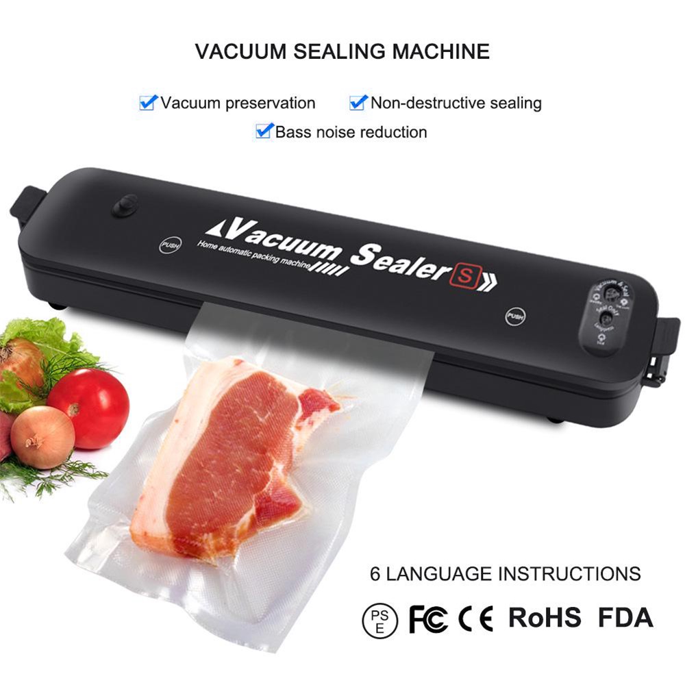 Vacuum Sealer Machine Automatic Vacuum Air Food Sealing for Food Preservation Automatic Vacuum Sealing Machine with Powerful Suction Dry/Wet Modes - UK Plug-5