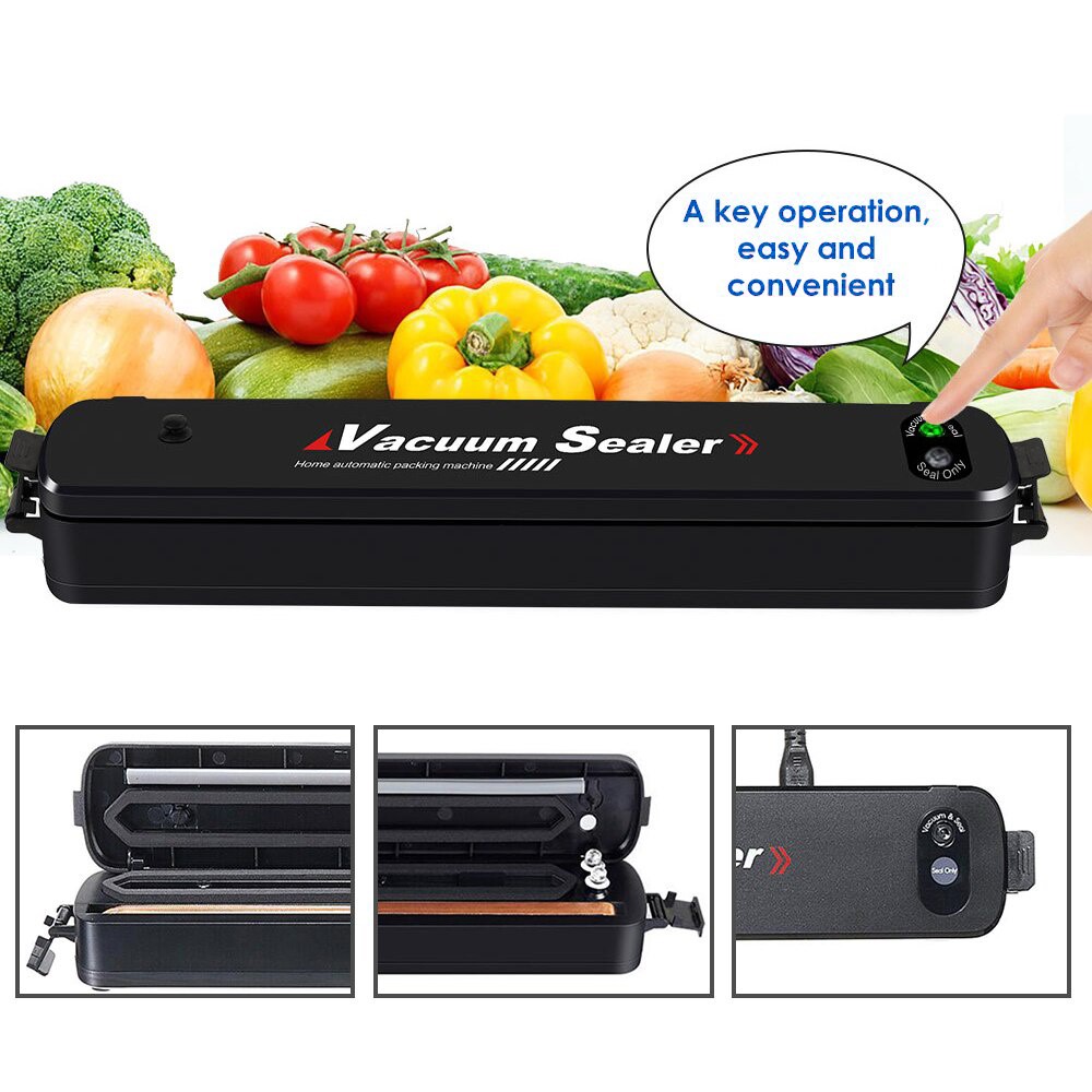 Vacuum Sealer Machine Automatic Vacuum Air Food Sealing for Food Preservation Automatic Vacuum Sealing Machine with Powerful Suction Dry/Wet Modes - UK Plug-7