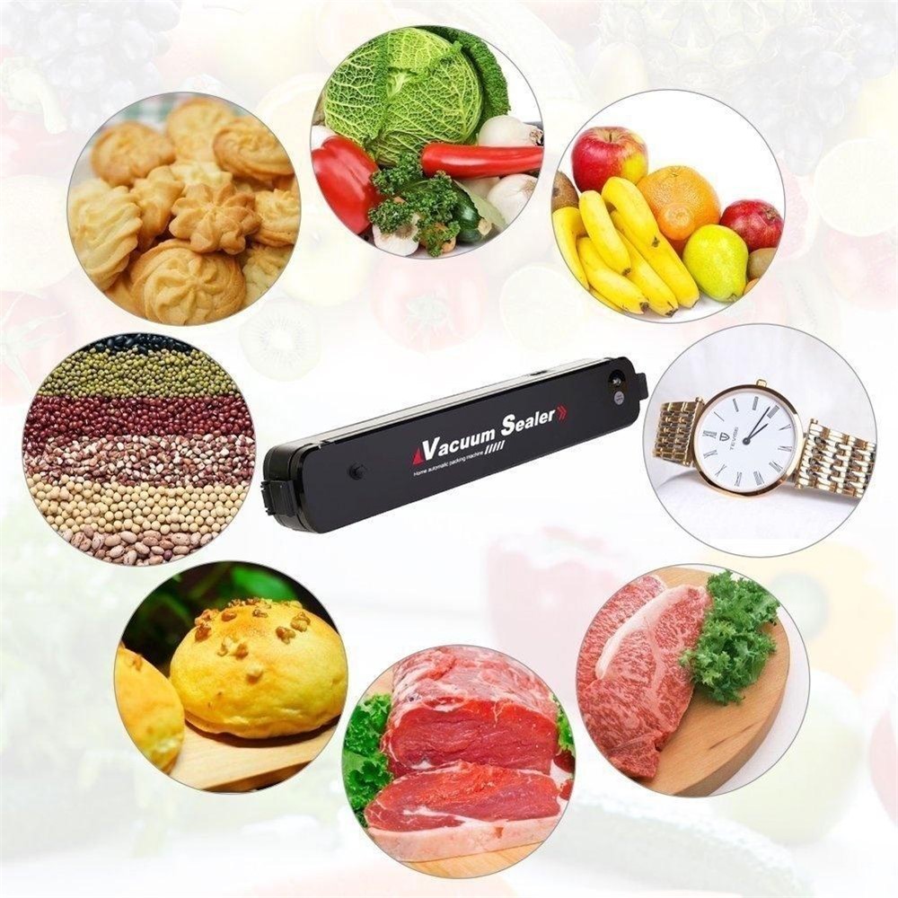 Vacuum Sealer Machine Automatic Vacuum Air Food Sealing for Food Preservation Automatic Vacuum Sealing Machine with Powerful Suction Dry/Wet Modes - UK Plug-8
