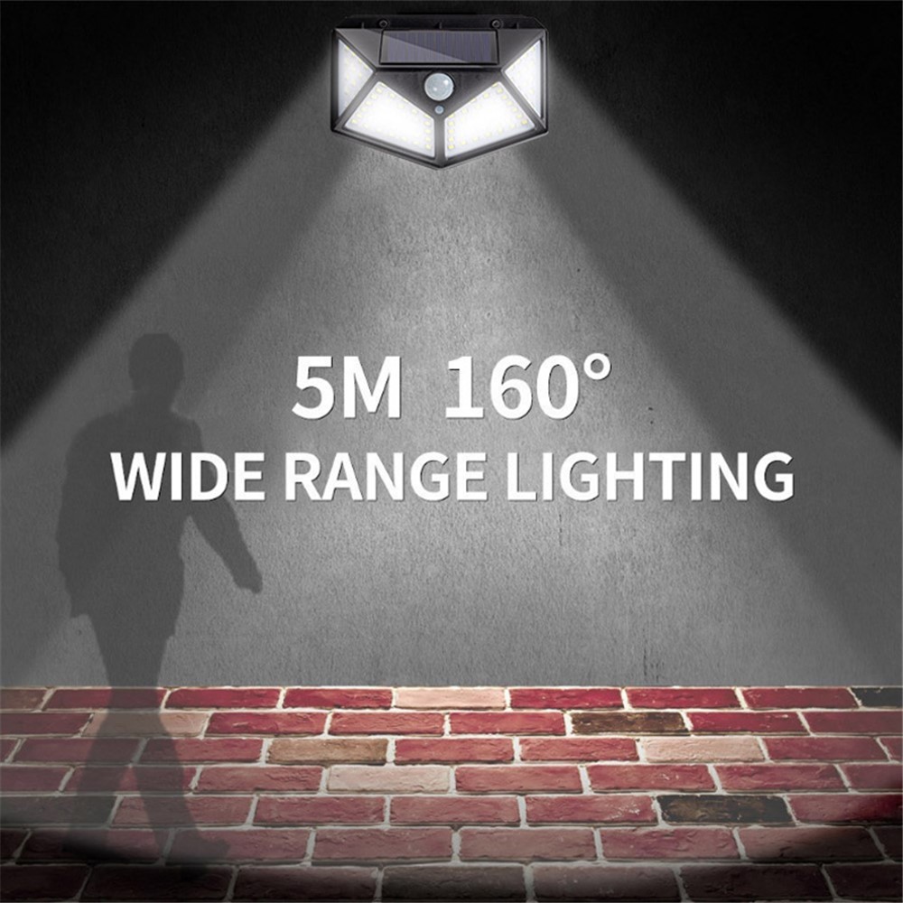 E-SMARTER Waterproof 100 LED Solar Powered Garden Light Outdoor Solar Lamp with Motion Sensor-4