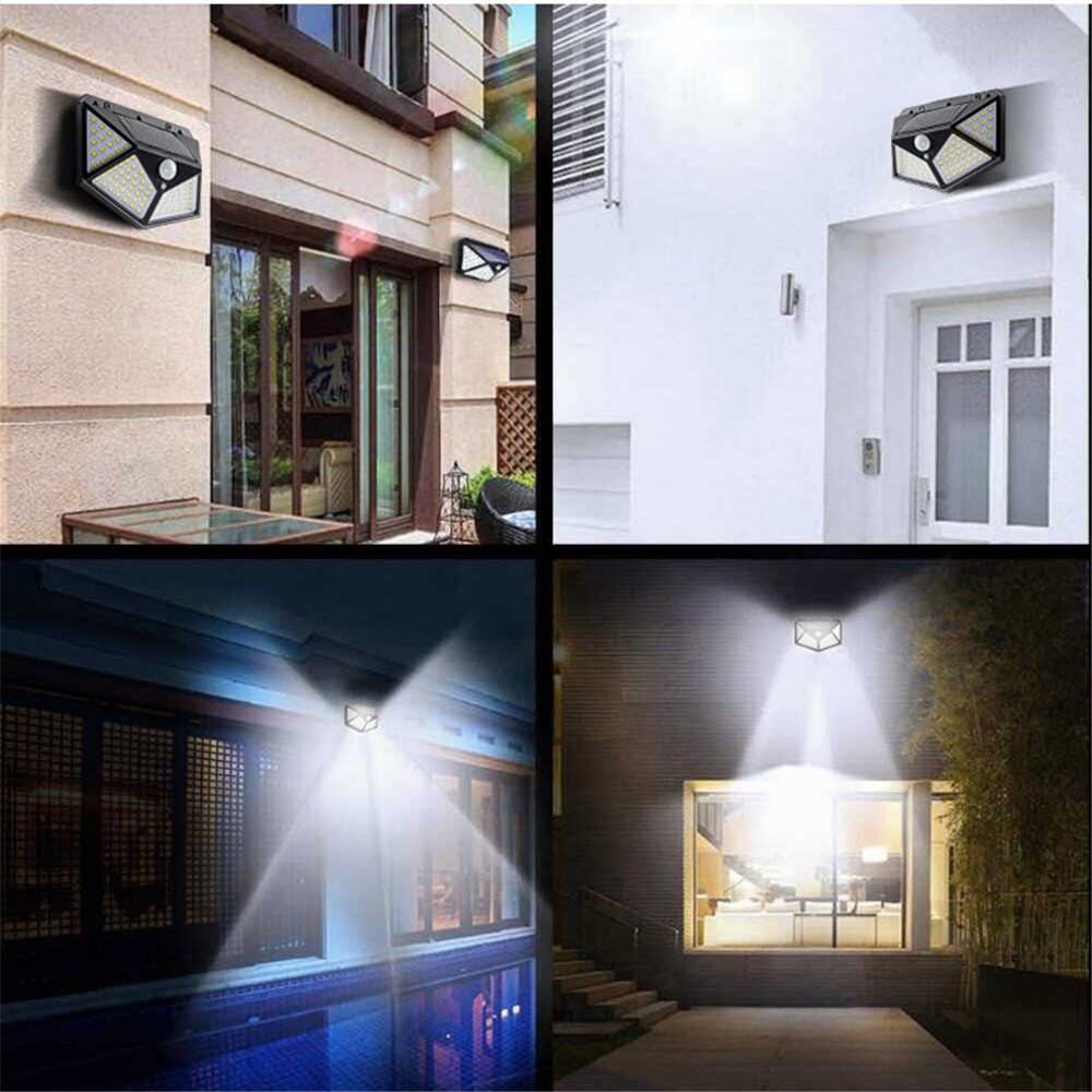 E-SMARTER Waterproof 100 LED Solar Powered Garden Light Outdoor Solar Lamp with Motion Sensor-7