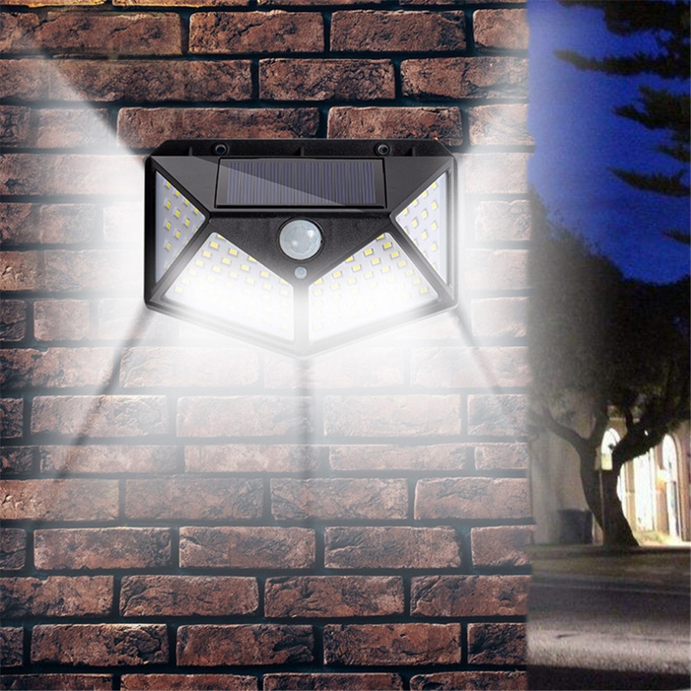 E-SMARTER Waterproof 100 LED Solar Powered Garden Light Outdoor Solar Lamp with Motion Sensor-9