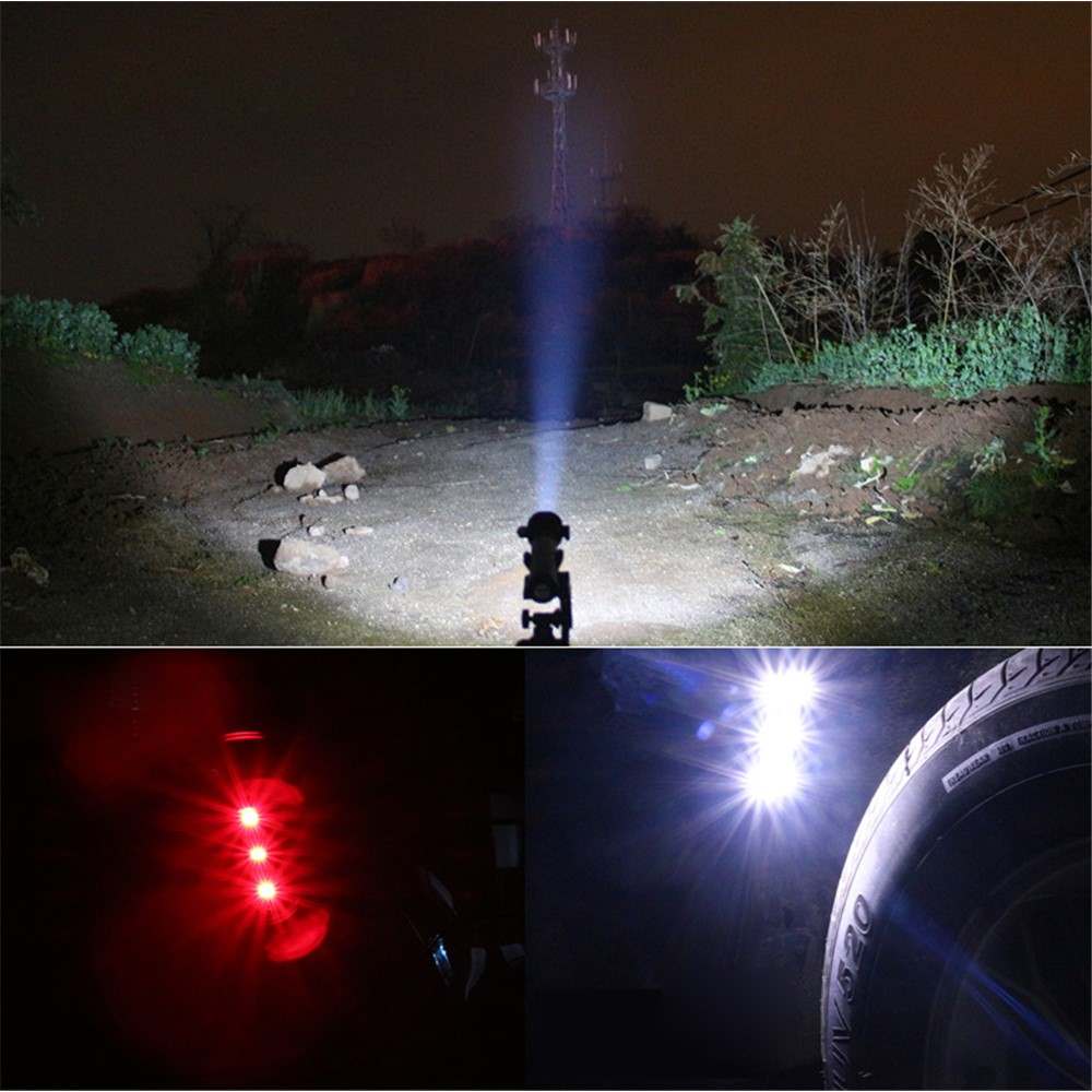 T09-2 Multi-Functional Emergency Car Flashlight Fire Rescue Solar Strong Light Flashlight - Black-3