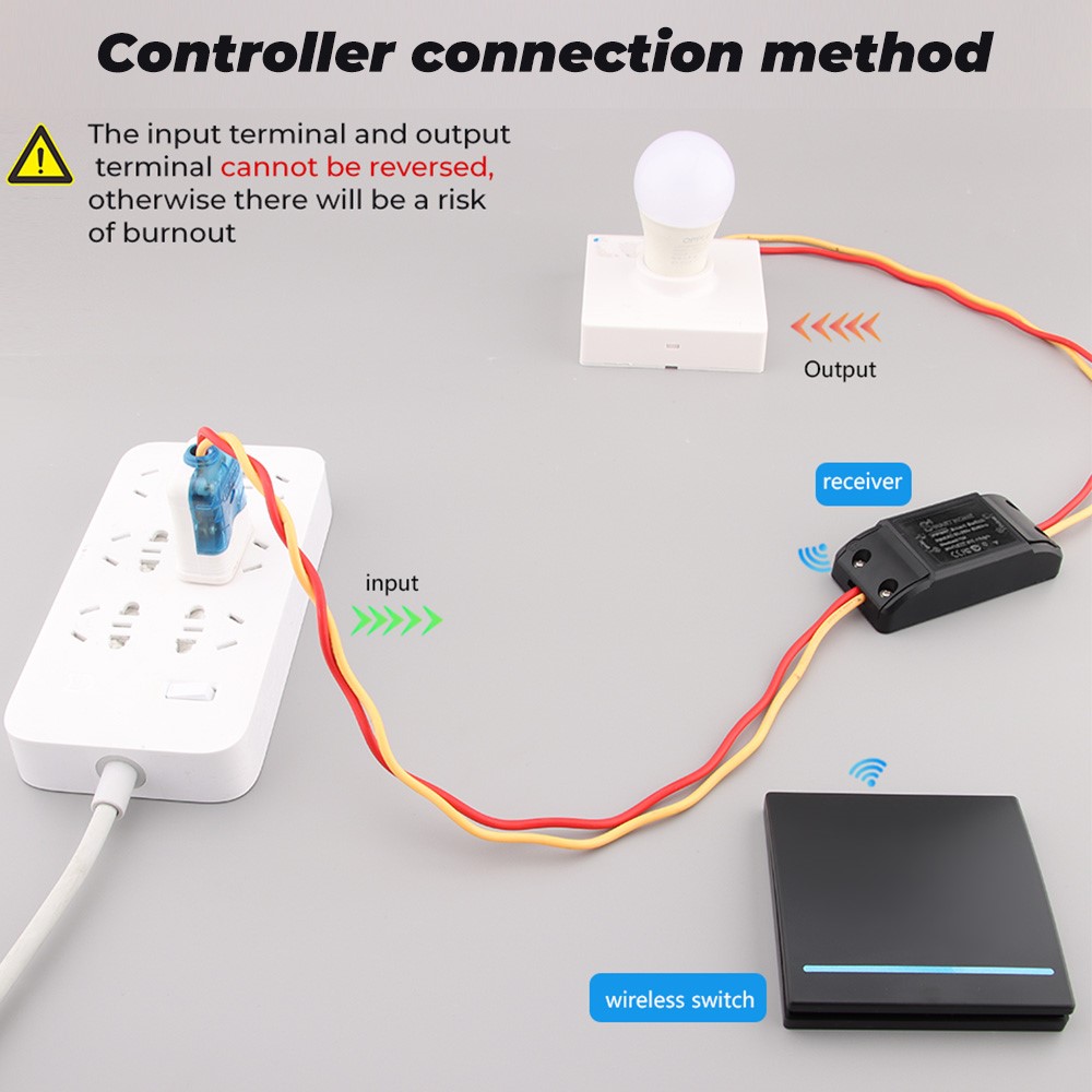 WHK-S2 WiFi Push Button Light Switch Wireless RF 433Mhz Wall Relay Timer for Amazon Alexa Google Home - Black-10
