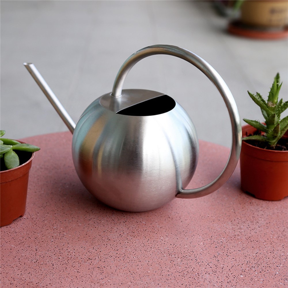 1000ml Watering Can Stainless Steel Long Spout Stainless Steel Watering Pot for Indoor Outdoor Plants-6