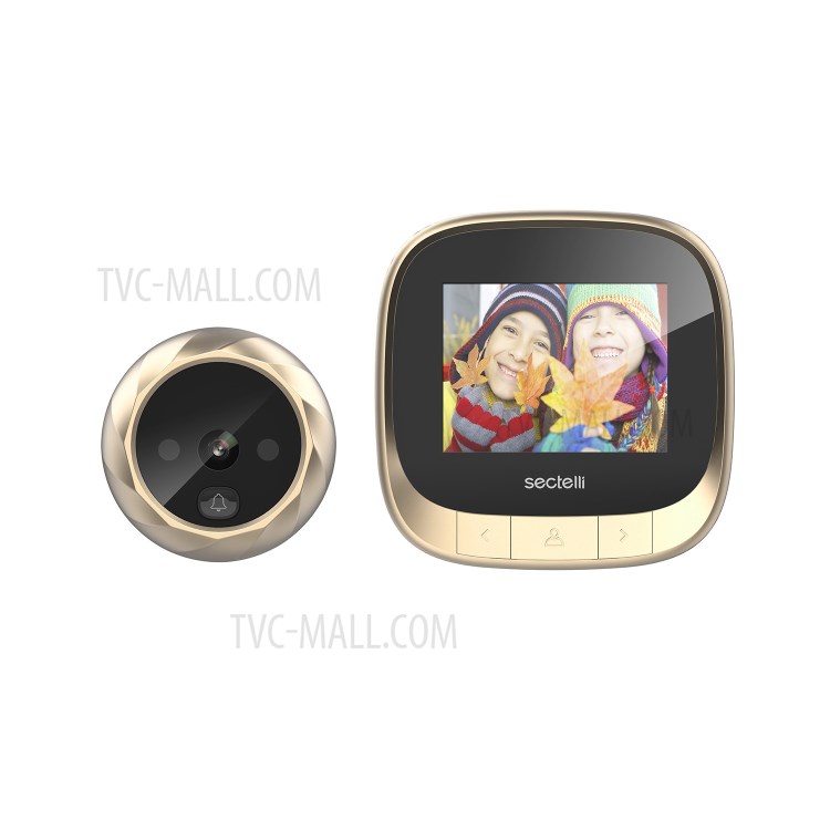 Intelligent DD3 Wireless Doorbell Waterproof Door Bell Chime Kit 2.4 inch HD Cat Eye Monitor - Gold-1
