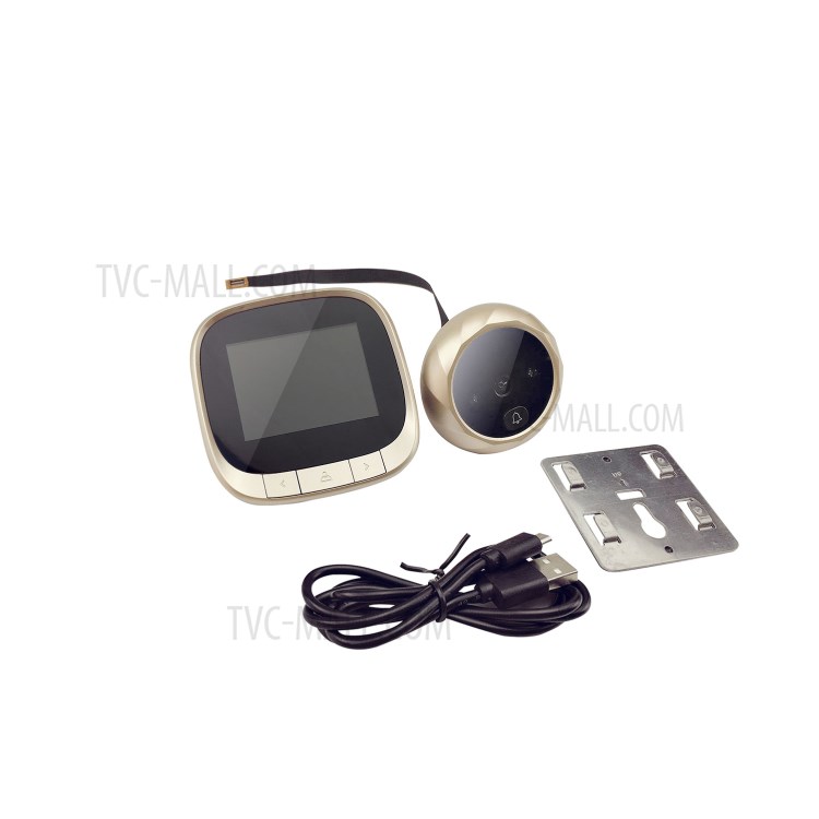 Intelligent DD3 Wireless Doorbell Waterproof Door Bell Chime Kit 2.4 inch HD Cat Eye Monitor - Gold-10