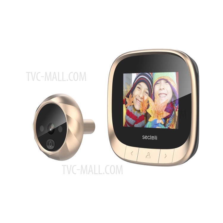 Intelligent DD3 Wireless Doorbell Waterproof Door Bell Chime Kit 2.4 inch HD Cat Eye Monitor - Gold-12