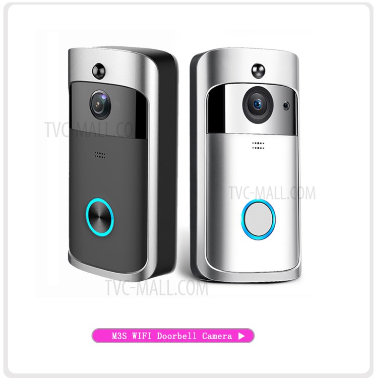 M3S Smart WiFi Video Doorbell Visual Intercom Night Vision Door Bell Wireless Home Security Camera - White-8