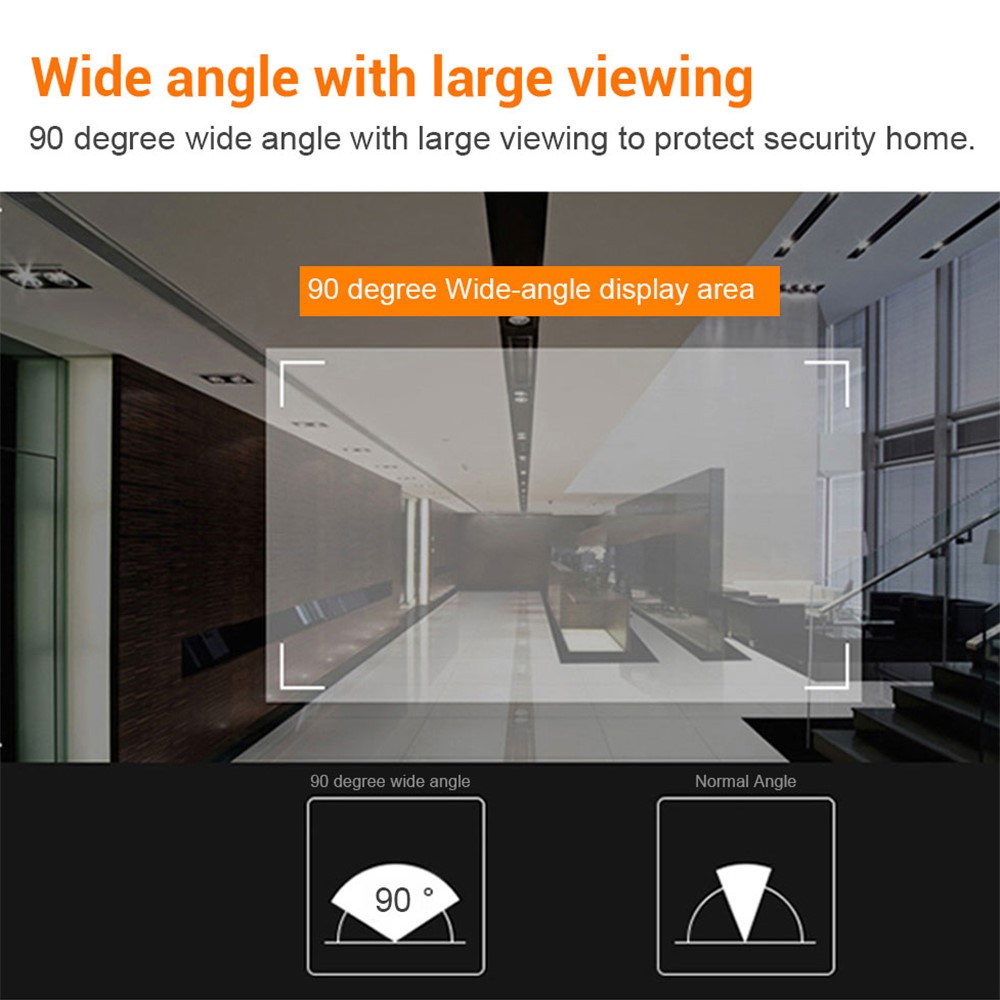 C16 2,4-дюймовый Смарт-дверь Viewer 90 Градусов Широкоугольный Угловой Аккумуляторный Дверной Звонок HD Цифровая Дверная Камера Peephole