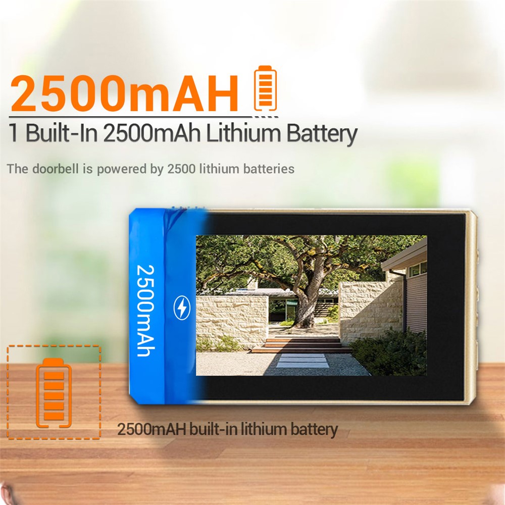 C13 1080P 4.3 inch LCD Digital Doorbell Camera 160 Degree Door Eye Doorbell Electronic Peephole Door Viewer-7