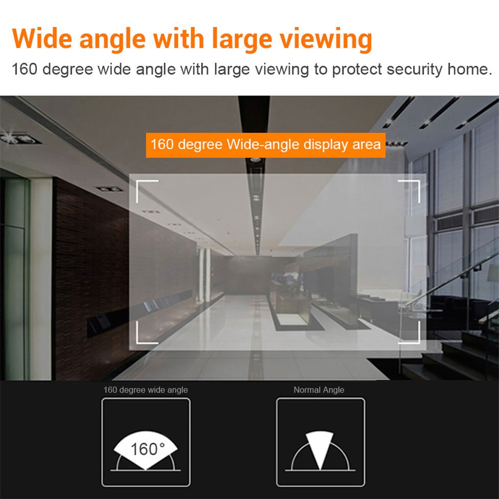 C13 1080P 4.3 inch LCD Digital Doorbell Camera 160 Degree Door Eye Doorbell Electronic Peephole Door Viewer-9