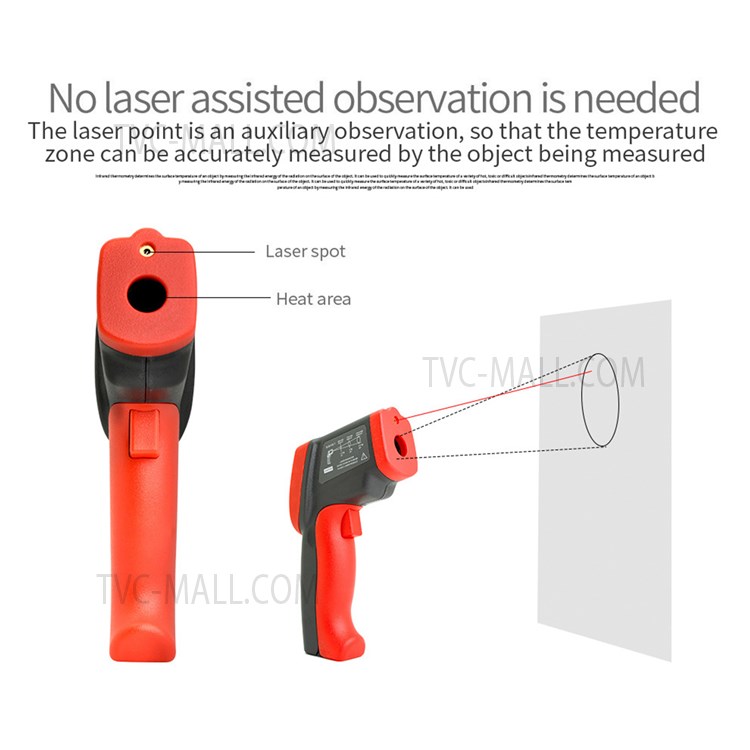 WT700 -50 to 750-degree Handheld Infrared Thermometer Non-Contact Industrial Temp Meter Digital Laser IR Temperature Tester with LCD Display-3