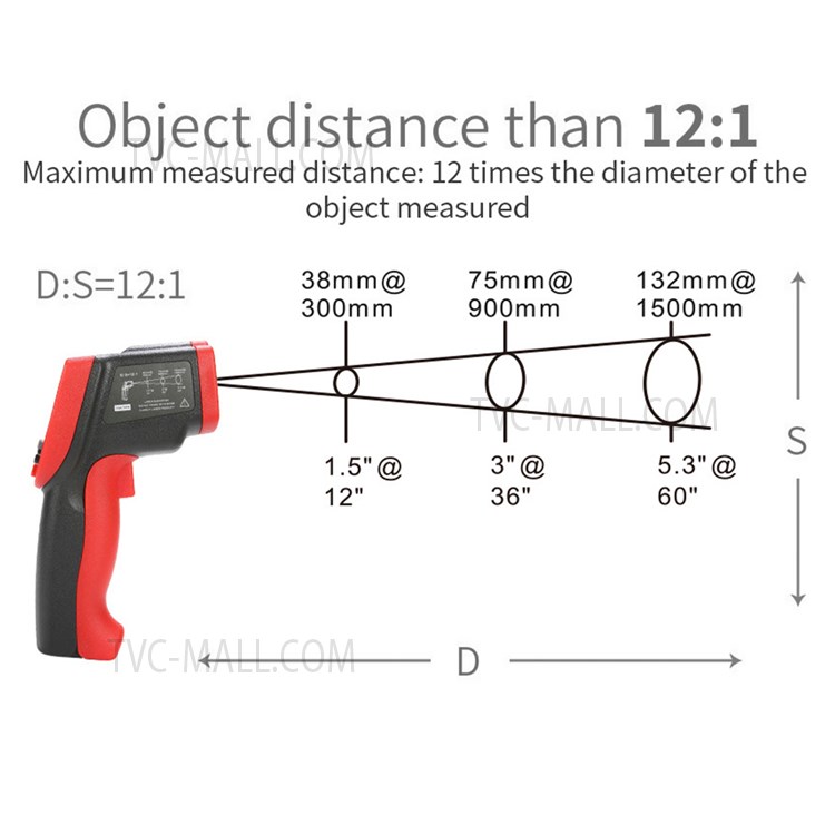 WT700 -50 to 750-degree Handheld Infrared Thermometer Non-Contact Industrial Temp Meter Digital Laser IR Temperature Tester with LCD Display-4